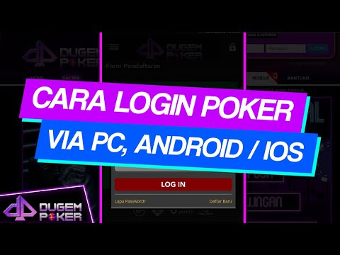 Cara Login Poker IDN PLAY lewat Komputer, HP Android / iOS