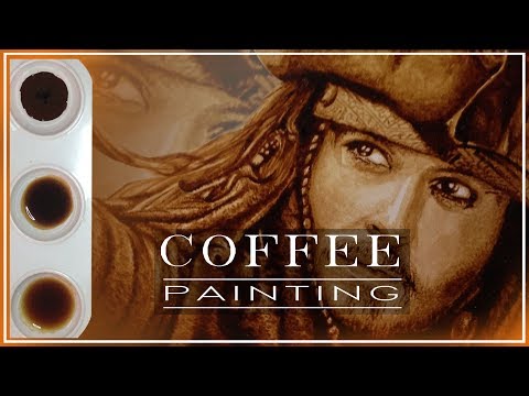 Drawing Jack Sparrow|Pirates of the Caribbean|Coffee Painting 2020|Traditional Art and Painting
