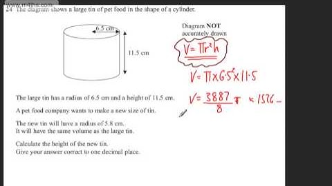 q24 Edexcel 1MA0 Higher November 2013  paper 2 Calculator GCSE maths