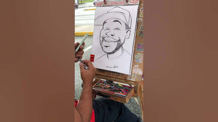 Quick caricature drawing in color from a color phone photo. Part 3