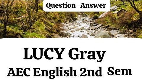 CU 2nd Semester AEC English | Lucy Gray Question Answers | William Wordsworth 