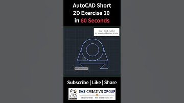 AutoCAD 2D Drawing 10 in 60 Seconds | AutoCAD Exercise Short Videos | #Shorts