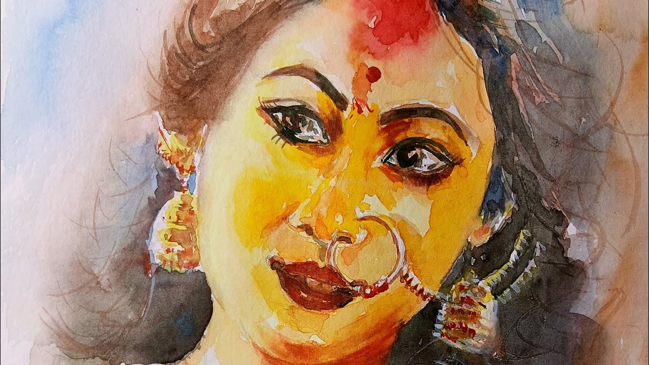 Tech With Art  is live watercolor drawing girl