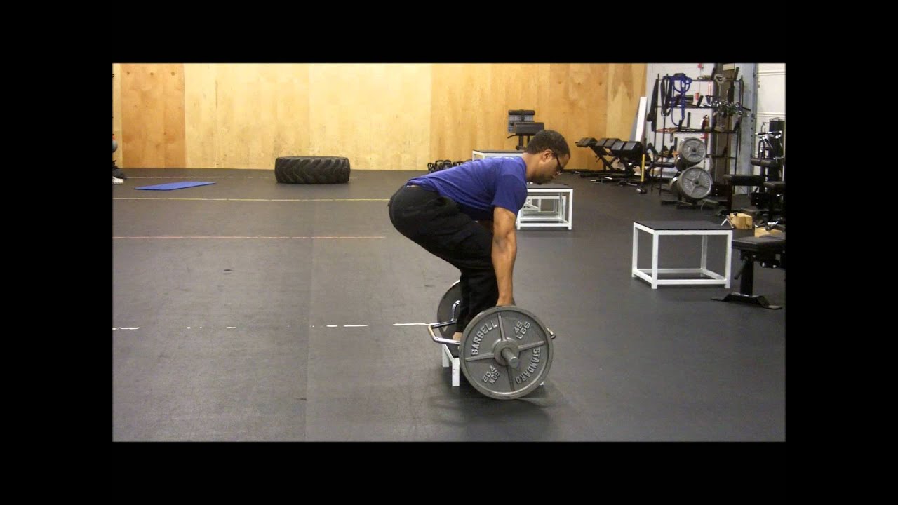 Feet Elevated Trap Bar Deadlift YouTube