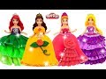 DIY Making Play Doh Sparkle Dresses for Disney Princesses