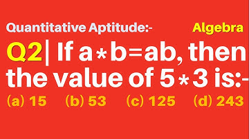Q2 | If a * b = a^b, then the value of 5 * 3 is | Algebra | Gravity Coaching Centre