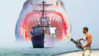Giant SHARK Attack AND Destroys LOS SANTOS In GTA 5 - Epic Fight