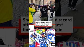 A group in Sheffield were looking to break the world record for the longest chain of footy scarves