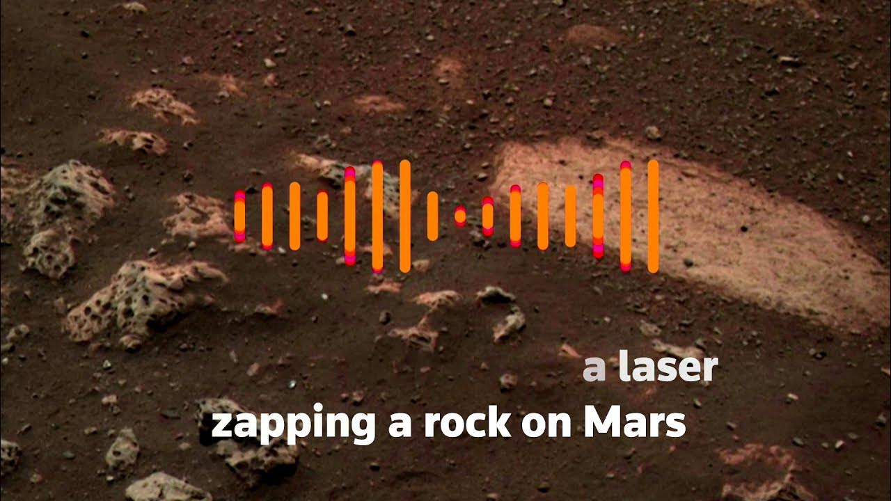 Mars rover Perseverance shoots laser at Martian rocks - YouTube