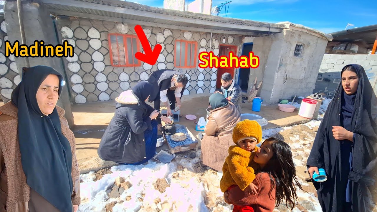 Recording a memorable day: Shahab and Somayeh's pure family moments/ Baking bread in a tandoor