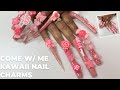 Pink candy nails   kawaii charm nails