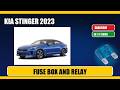 Fuse box location and diagram: kia stinger 2023 - Schema fusibili