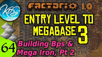 Factorio 1.0 Entry Level to Megabase 3, Ep 64: BUILDING BLUEPRINTS & IRON SMELTING - Guide, Tutorial