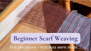 Rigid Heddle Weaving - Beginner Mistakes may occur… but if you keep trying… A Scarf Happens!