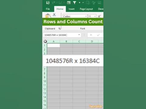 How many rows and Column in excel - YouTube