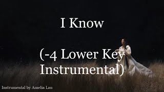 Faouzia - I Know (-4 LOWER Key Piano Instrumental / Karaoke)