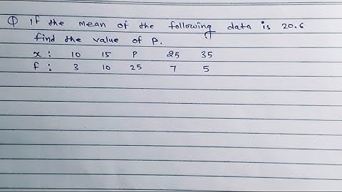 Class-X ll CBSE & RBSE ll Statistics ll If the mean of the following data is 20.6 find  ‘P’