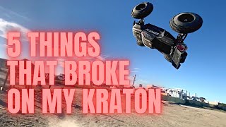 5 key parts that broke first on my Arrma Kraton EXB V5 - review of upgrade opportunities