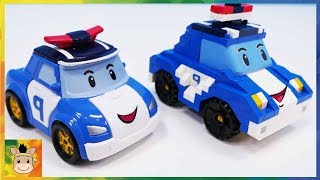 car toys Robocar Poli blocks learning for kids | MariAndColors