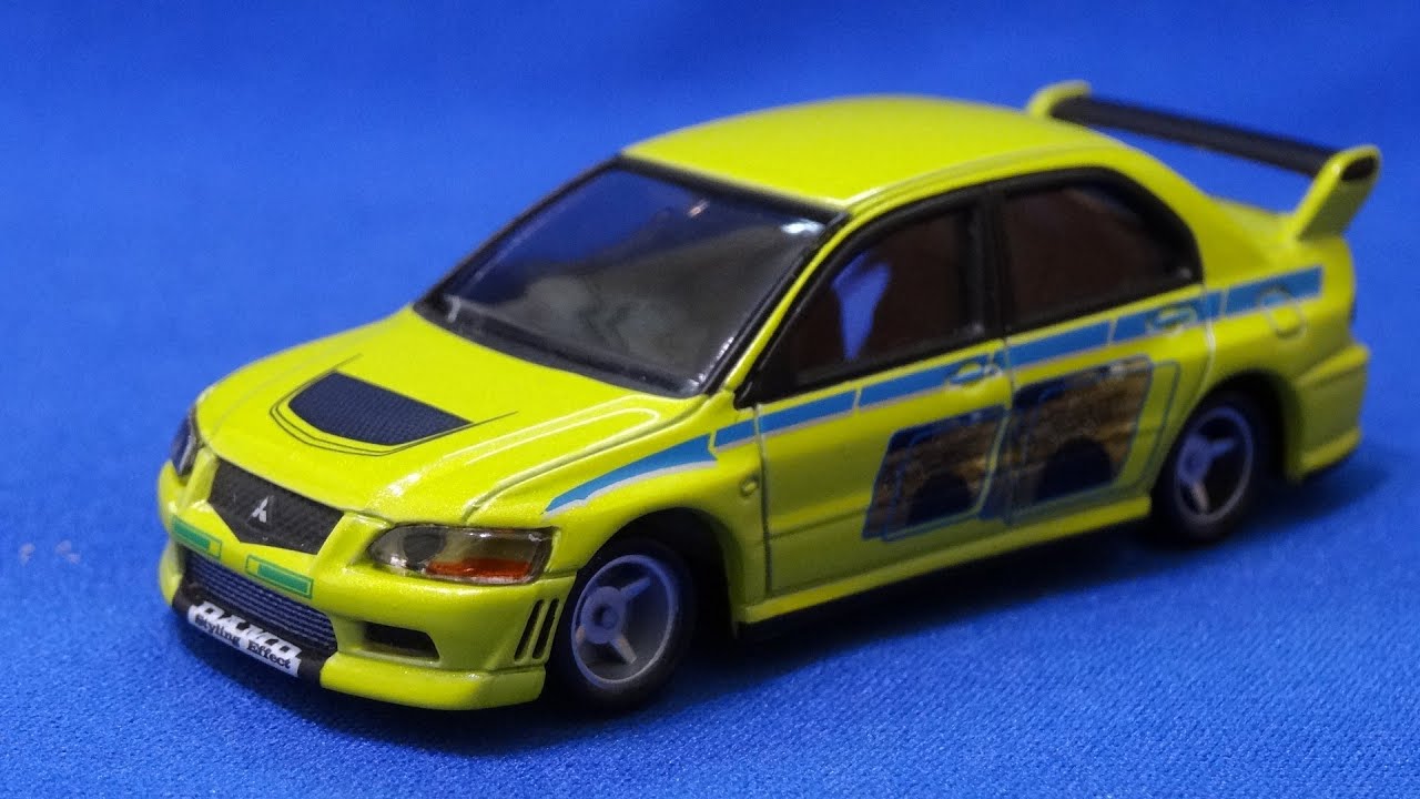 1 64 Mitsubishi Lancer Evo Vii Tomica Fast And Furious ワイルドスピードx2 Youtube