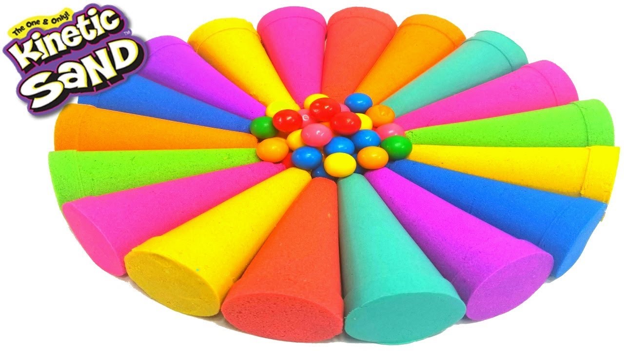 Kinetic Sand DIY Rainbow Giant Ice Cream Cake How to Make Nursery Rhymes for Kids