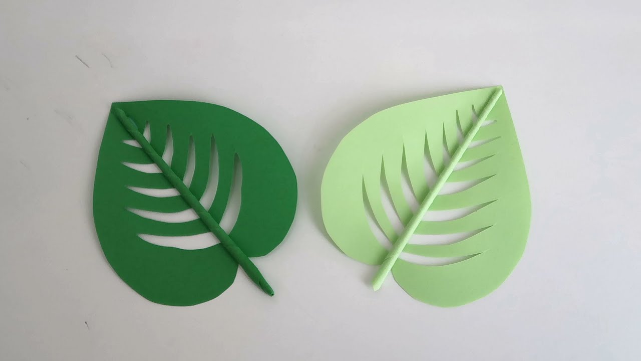 How to Make Paper Leaves - Paper Leaf Cutting - DIY - YouTube
