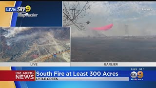 South Fire Burning In Lytle Creek Near Cajon Pass Threatens 100 Homes
