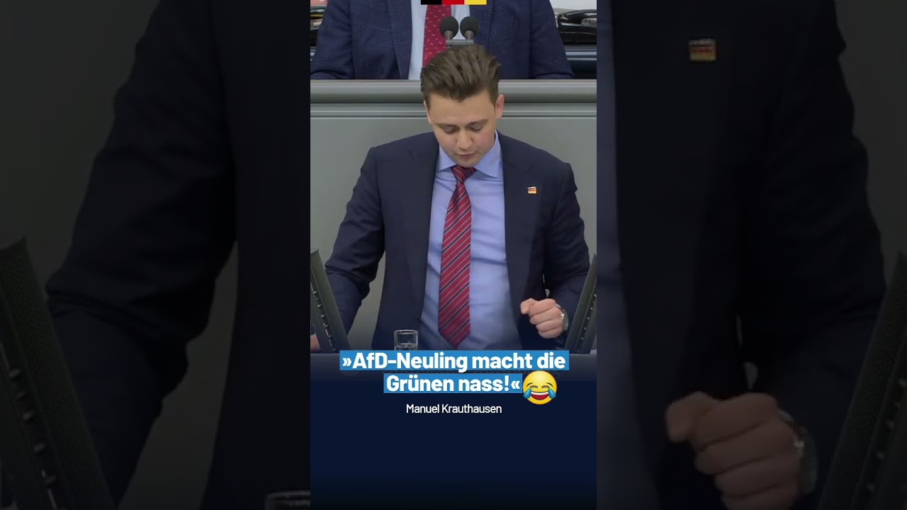 Manuel Krauthausen gibt Grünen Nachhilfestunde! 😂 - AfD-Fraktion im Bundestag