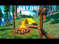 Day 1 Survival in This NEW Forest Craft Build Survive Game...