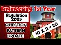 Engineering semester examination|Regulation 2025|Question Pattern|Pass mark|Details|Engineering king