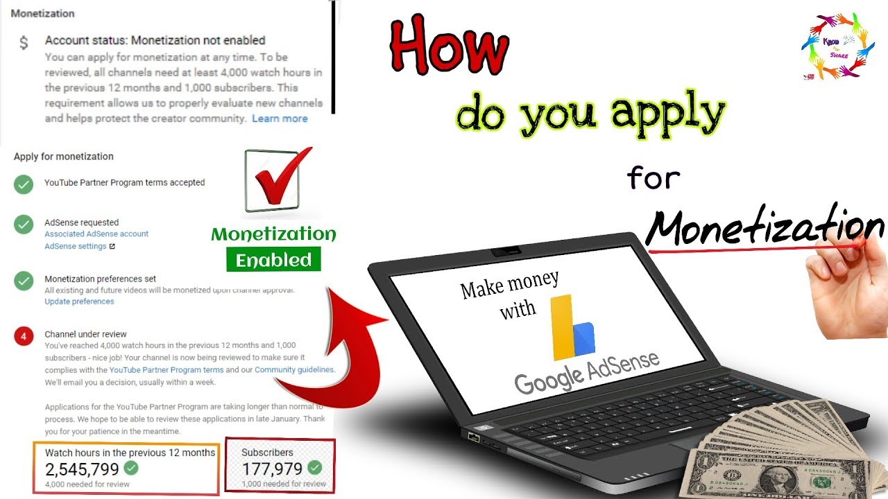 How to Apply for Monetization & Create an AdSense account - 2018 - YouTube