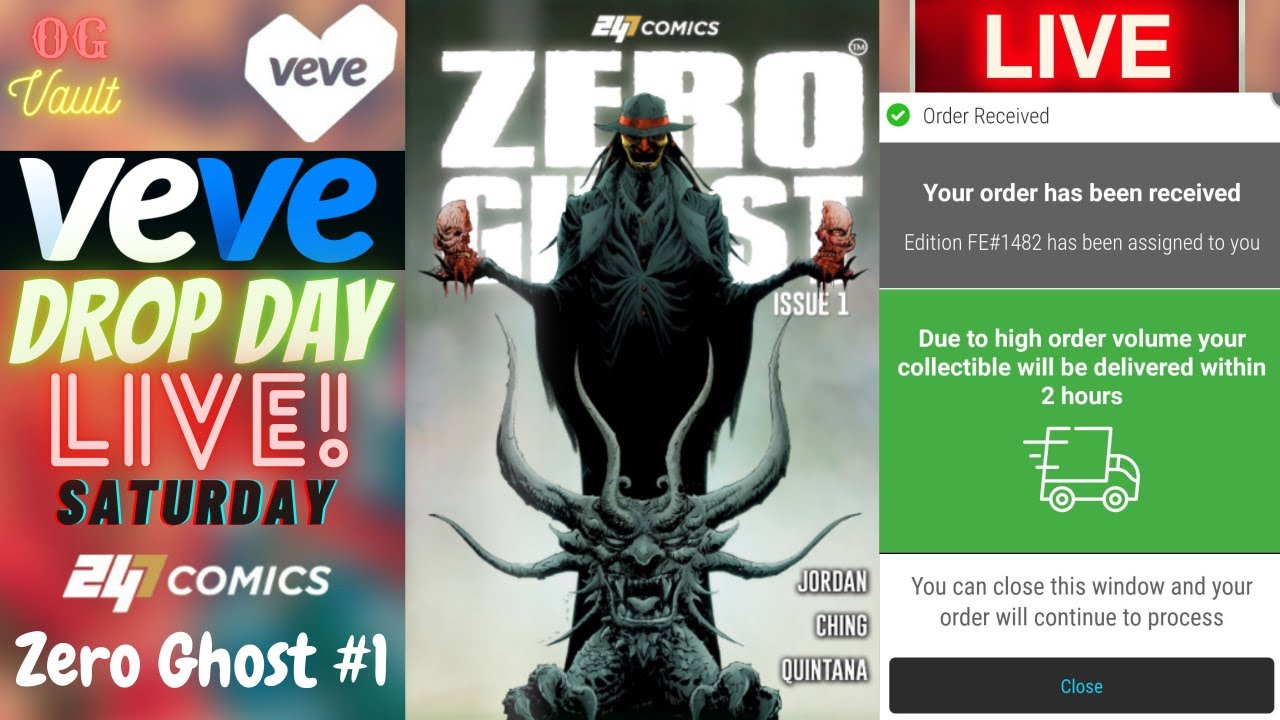 VeVe Drop Day LIVE - Zero Ghost #1 24/7 Comics Digital Collectibles NFT Drop! Good Luck!!