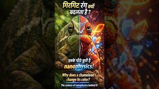 गिरगिट रंग क्यों बदलता है? | Nano Physics Explained #Shorts#ScienceShorts#Nanophysics #ScienceFacts