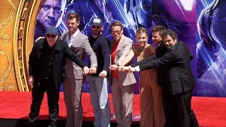 "Avengers: Endgame" Stars Place their Handprints in Cement
