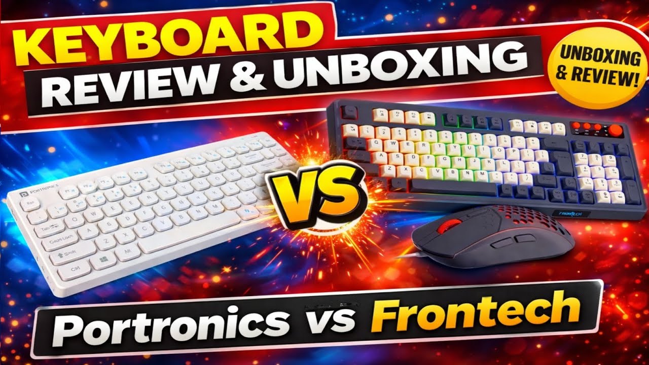 KEYBOARD REVIEW AND UNBOXING | PORTRONICS VS FRONTECH #review #unboxing 