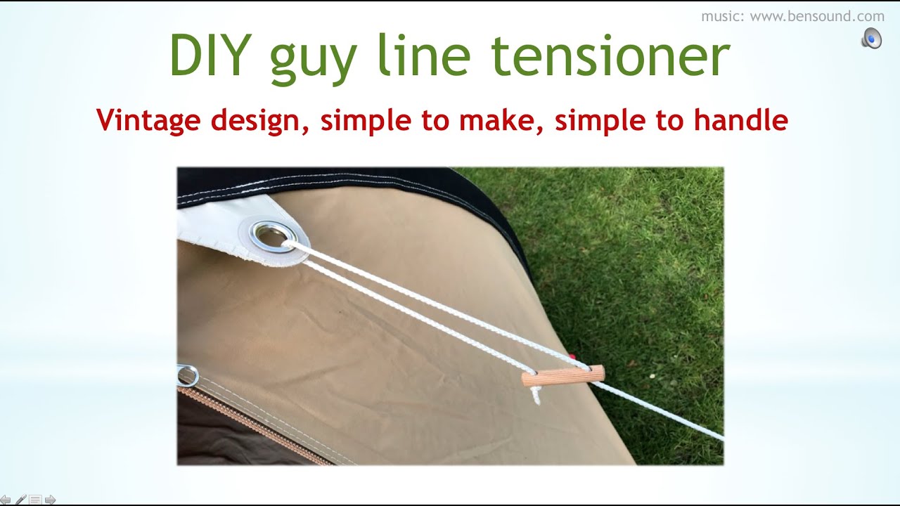 DIY guy line tensioners 