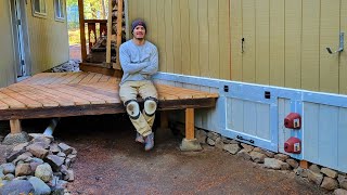 Building a New Deck & Skirting at My Off Grid Cabin