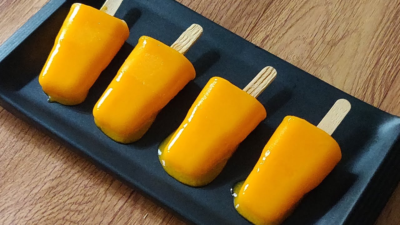 Mango Popsicles How To Make Mango Candy Ice Cream Easy Mango Recipe For Summer Special Youtube