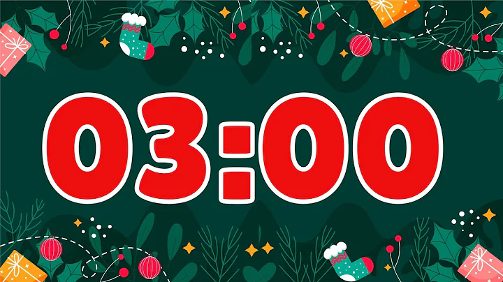 3 Minute Christmas Countdown Timer with Festive Alarm 🎄✨