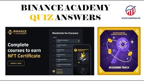 Binance Academy Quiz Correct Answers Get NFT Certificate