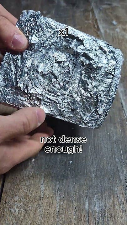 Day 121 of turning aluminum foil into a 1000 grams solid ingot. #experiment #ingot #aluminum #school