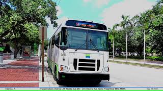 Bus Ride on board LSF Shuttle bus 487.   2013 Glaval Bus Apollo Freightliner MBC MT55.