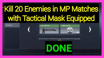 Kill 20 Enemies in MP Matches with Tactical Mask Equipped in Cod Mobile| Cod Mobile Season 11