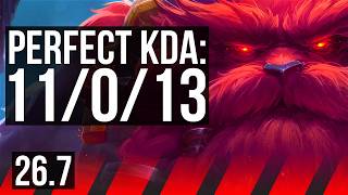 ORNN vs MORDEKAISER (TOP) | Perfect KDA: 11/0/13, 38K damage | EUNE Master | 26.7