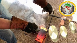 HOW TO MELT BRASS SCRAP WITH A HOME GAS FOUNDRY / DIY