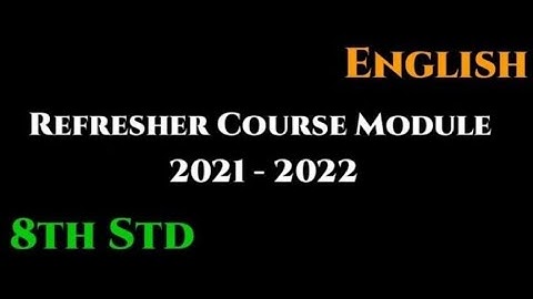 STD 08 | REFRESHER COURSE MODULE | ANSWER KEY FOR THE TITLE 16 TO 20