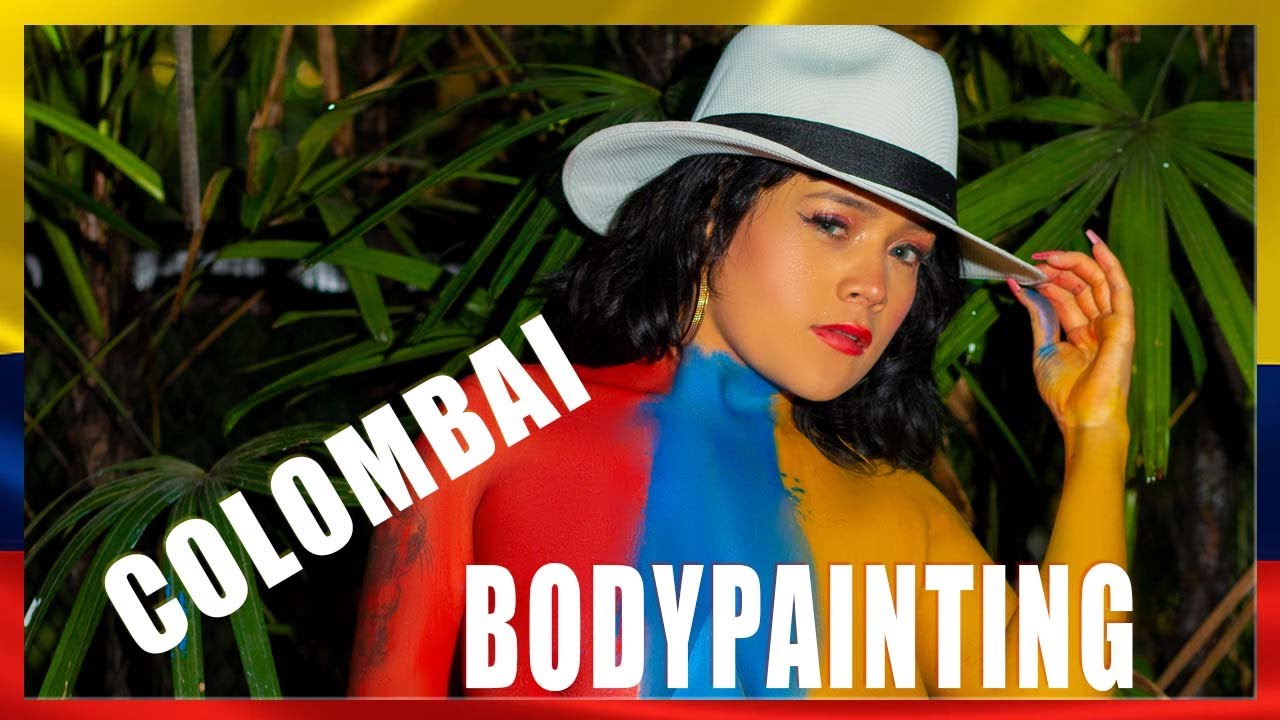 COLOMBIA SPATTER BODY PAINTING /Colombia celebrates body paint - YouTube