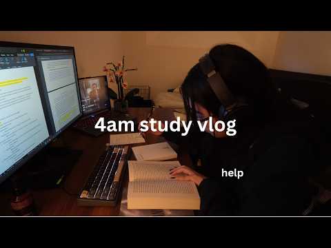4am study vlog 📖 | help me, very studious, reading