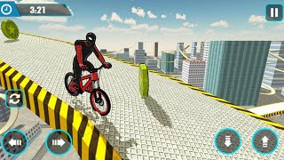 Spider Super Hero Rooftop BMX Bicycle Stunts | Spider Hero Amazing Driving Simulator - GamePlay screenshot 1