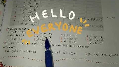 Class 8: Factorisation 6 (Ex 7C, Q4) | English and Mizo